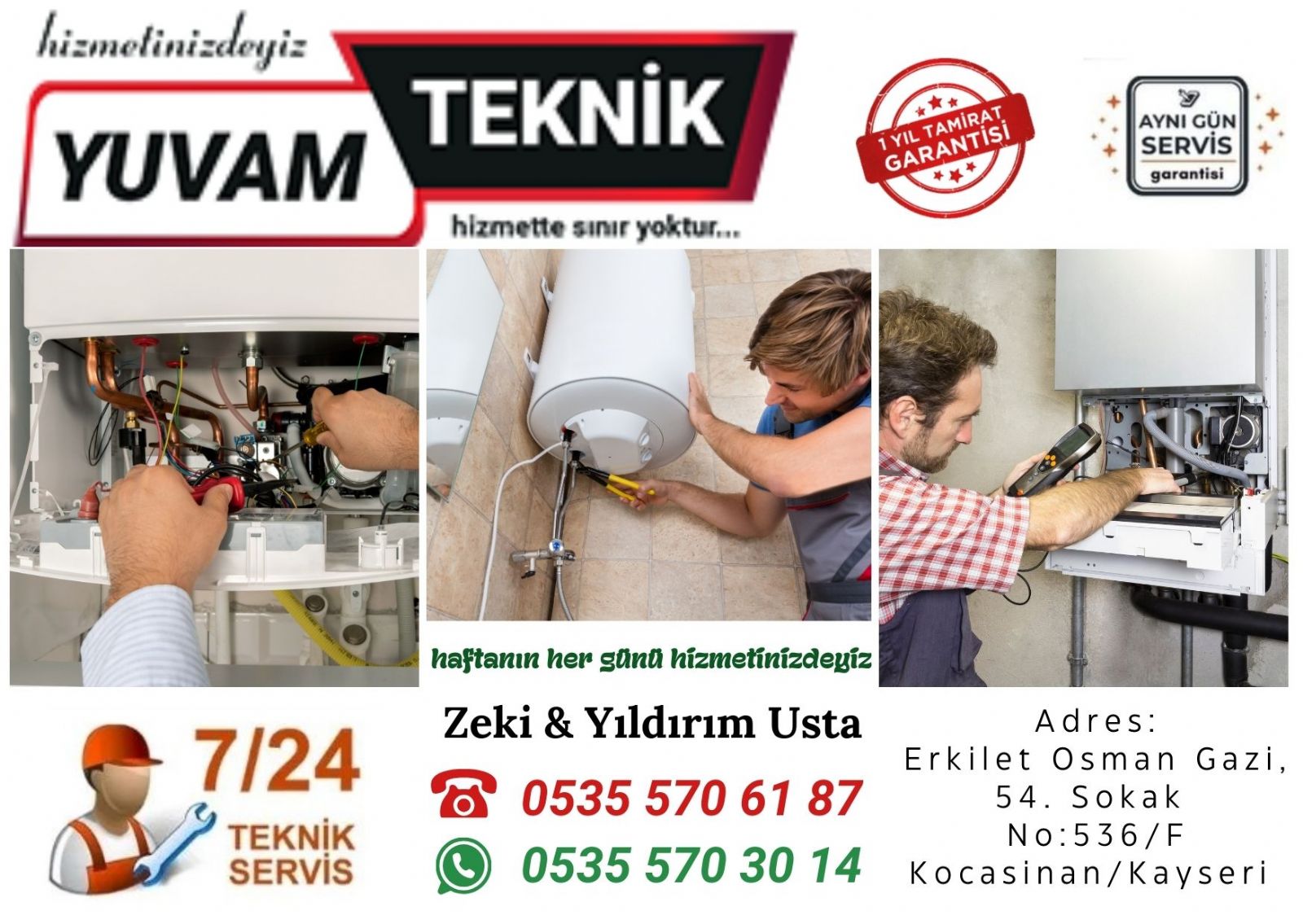 kayseri kombi bakım ücreti